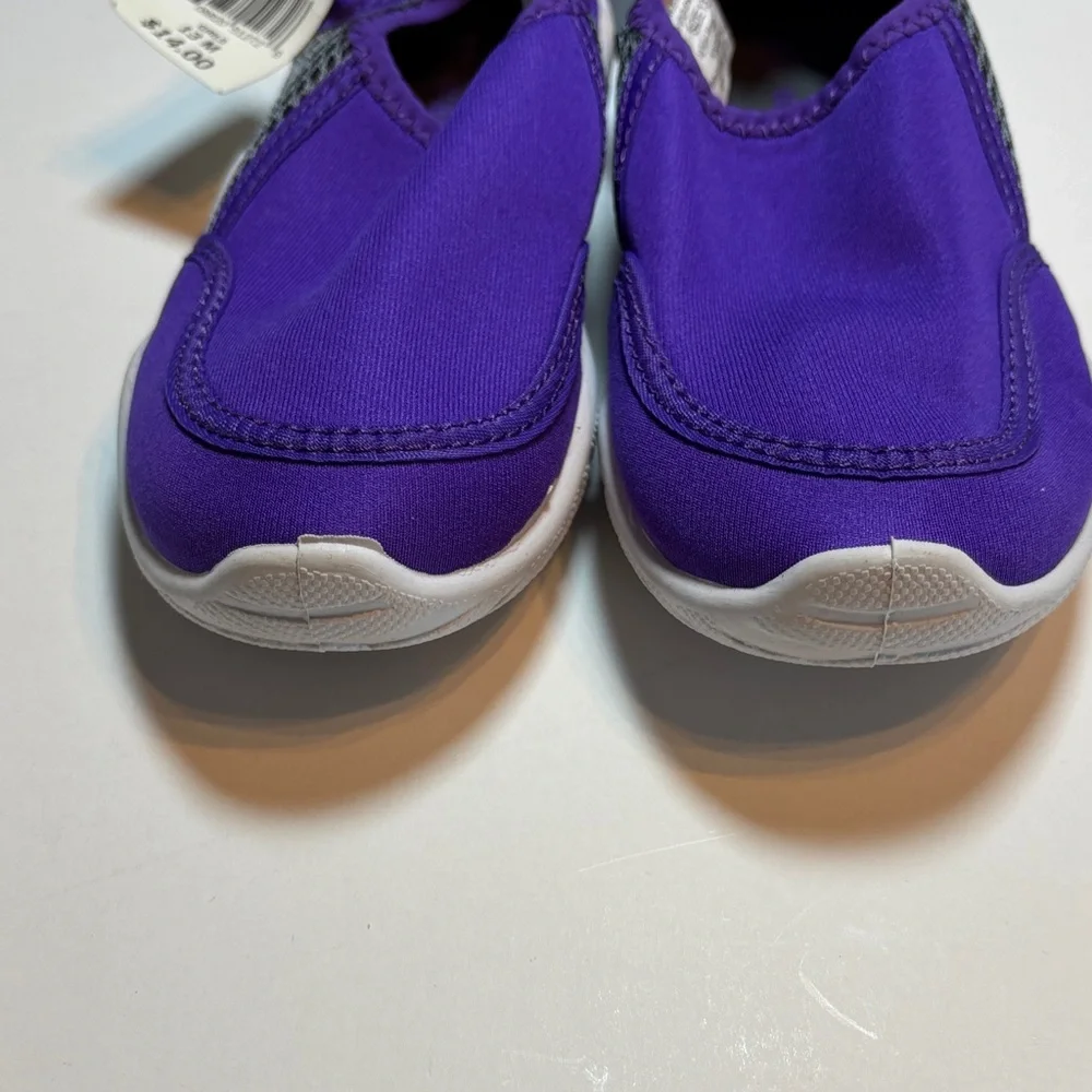 NWT Kids Purple Slip-On Water Shoes - Easy On/Off Girls Size 13